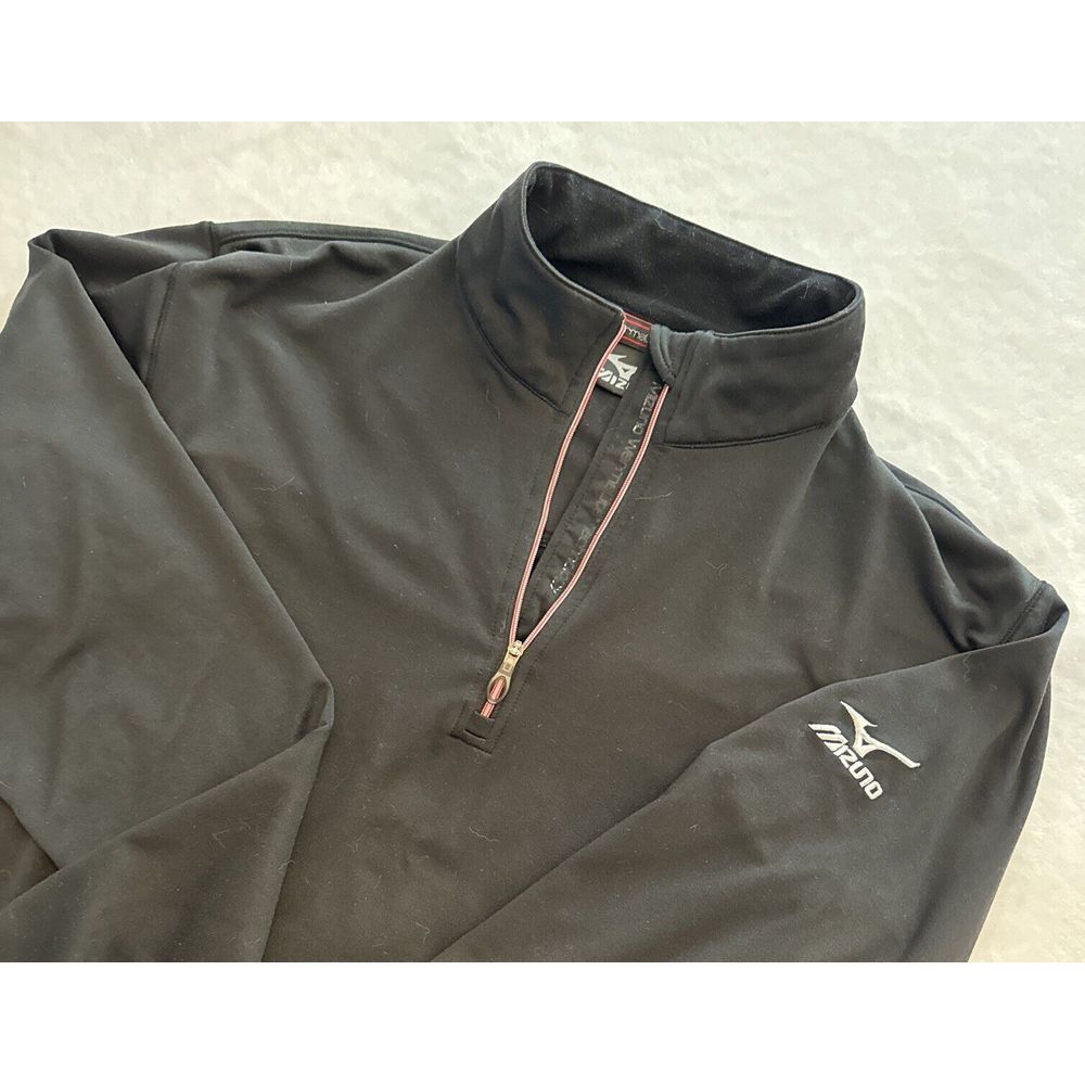 Mizuno WarmLite SMALL 1/4 Zip BLACK Pullover Jacket EXCELLENT‎ & FAST Shipping